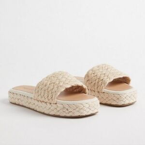 Torrid Size 8 Raffia Platform Slide (WW)